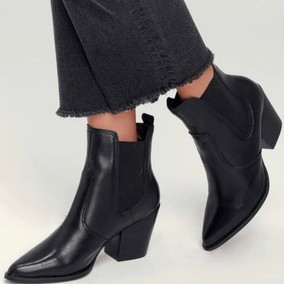 steve madden patricia black leather